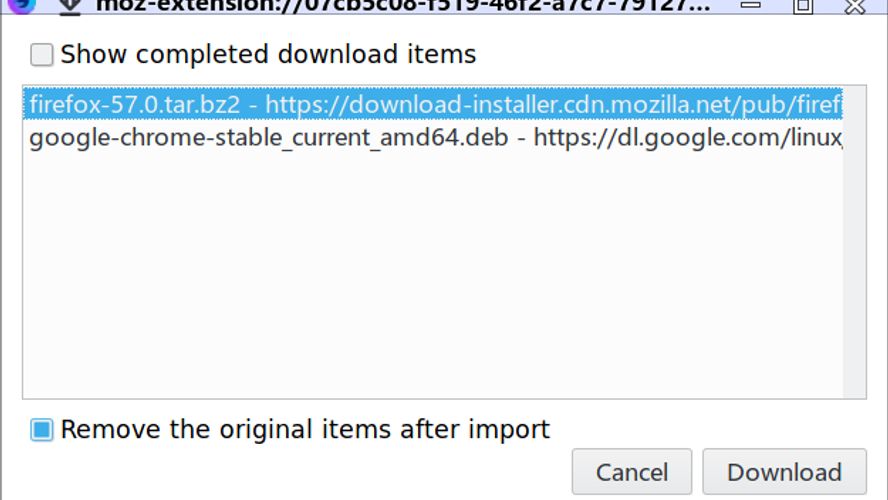 Multithreaded Download Manager This is an experimental Firefox 57