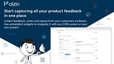 Collect feedback, votes, and inputs from your customers via Board. Use embedded widgets to integrate it with any CMS system or your own system