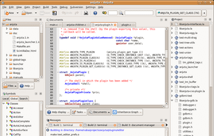 Anjuta is very powerful, customizable and yet simple to use Integrated Development Environment for GNOME.