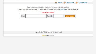 Client Interface - Check Ticket Status