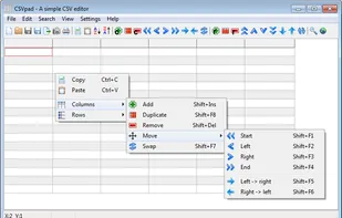 CSVpad screenshot 1