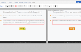 Test View - Difference was detected by Screenster