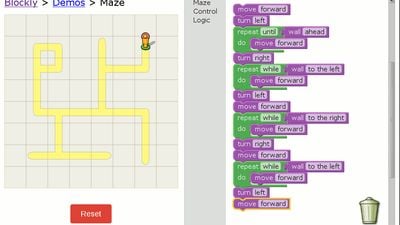a convoluted way of 'solving' the Maze demo 