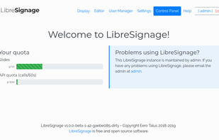 LibreSignage screenshot 3