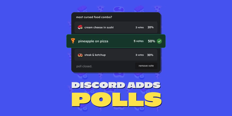Discord launches new in-app poll creation feature with up to 10 answer options image