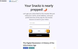 Provide your email address and select your preferred time of delivery and are ready to go