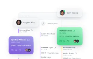 Birds eye view on your daily practice
View your practice calendar to keep an eye on how busy your office is. Simple views highlighting practitioner schedules and appointment status.