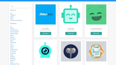Browse an extensive listing of bots