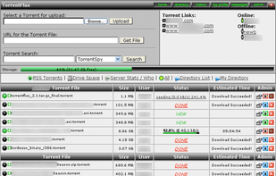 TorrentFlux screenshot 1