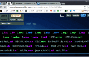 HomeNet LMS - test files page