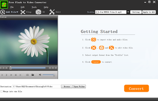 Free Flash to Video Converter screenshot 1