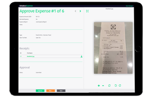 Zetadocs Expenses tracks expense limits so you don't have to: managers are notified to approve expense reports and the finance team makes a final check