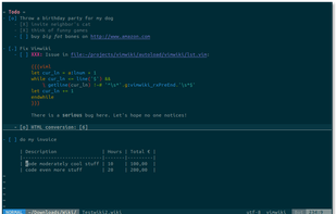 Vimwiki screenshot 1