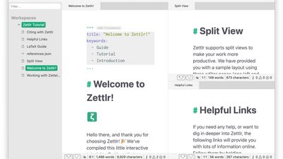 Zettlr Main Window (light mode)