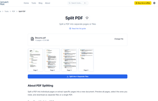 split-pdf
https://convertpilot.net/en/tools/pdf/split-pdf