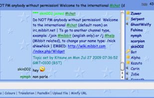 Mibbit screenshot 1