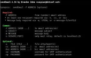 sendEmail screenshot 1
