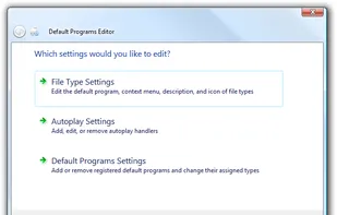 Default Programs Editor screenshot 1