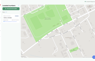 Interface of TrackMobi account