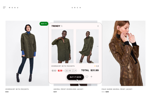 Trendy on shopping website