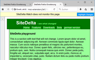SiteDelta Watch screenshot 1
