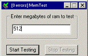 MemTest screenshot 1