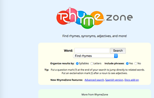 Rhyme Zone screenshot 1