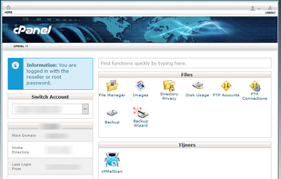 cPanel plugin X3 theme