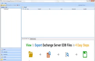 Initial Screen of SysTools Exchange Recovery Software. Start off by clicking on the Add File button to select single or multiple Exchange Database (EDB Files).