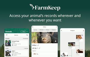 Track animal health records, weight history and rate of gain, and pedigree