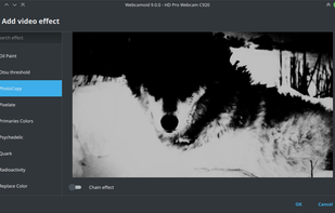 Applying effects in real-time to a video