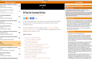 View website and comments next to each other