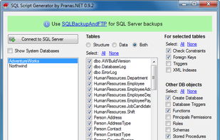 SQL Script Generator screenshot 1