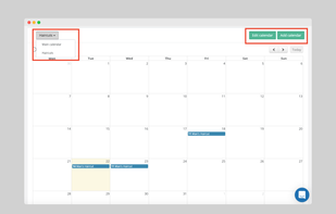 The built-in calendar can help you manage bookings. The system allows to the creation of multiple calendars and then assigns them to different employees and services.