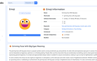 CharacterCodes.net screenshot 3