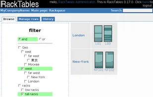 RackTables screenshot 1