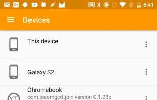 Support for multiple devices and custom names for each one. (Pictured on an Android device)