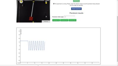 Pendulum remote laboratory (for learning physics and pendular motion)