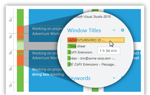 Track the work done on your PC automatically and transform the logged activities into time sheet entries with one double-click.