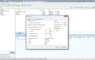 4Shared Desktop, Main Window + Parameters Windows, Tab "Uploads"
