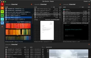 Five tiled panes with inline previews.