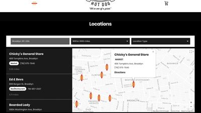 Example of a customized store locator built with Storepoint.