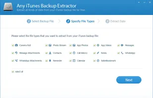 Any iTunes Backup Extractor screenshot 1