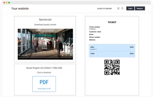 You can upload videos, files, and sell tickets to various events.