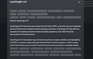 AnythingLLM screenshot 2