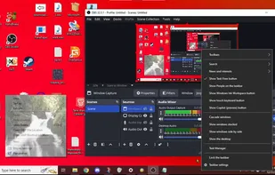 shell right click menu wallpaper set to a beautiful seamless loop waterfall mp4