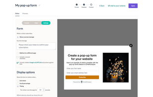 Add pop-up forms to your website to turn more visitors into subscribers