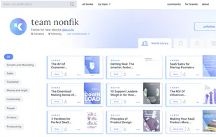 The full library available in our social e-reader, saved to the nonfik bookshelf.