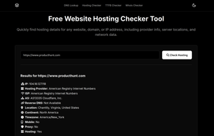 Hosting Checker Results