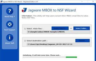 Jagware MBOX to NSF Wizard screenshot 2